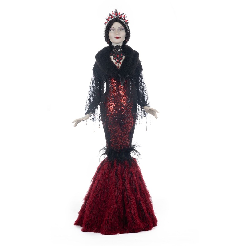 Katherine’s Collection 69 Countess Lilith Vonbitten Doll Life Size, Red/Black Resin
