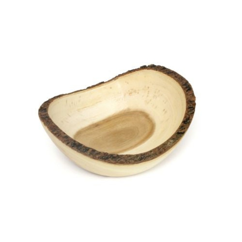 Lipper International 1054 Acacia Bark Bowl, Brown