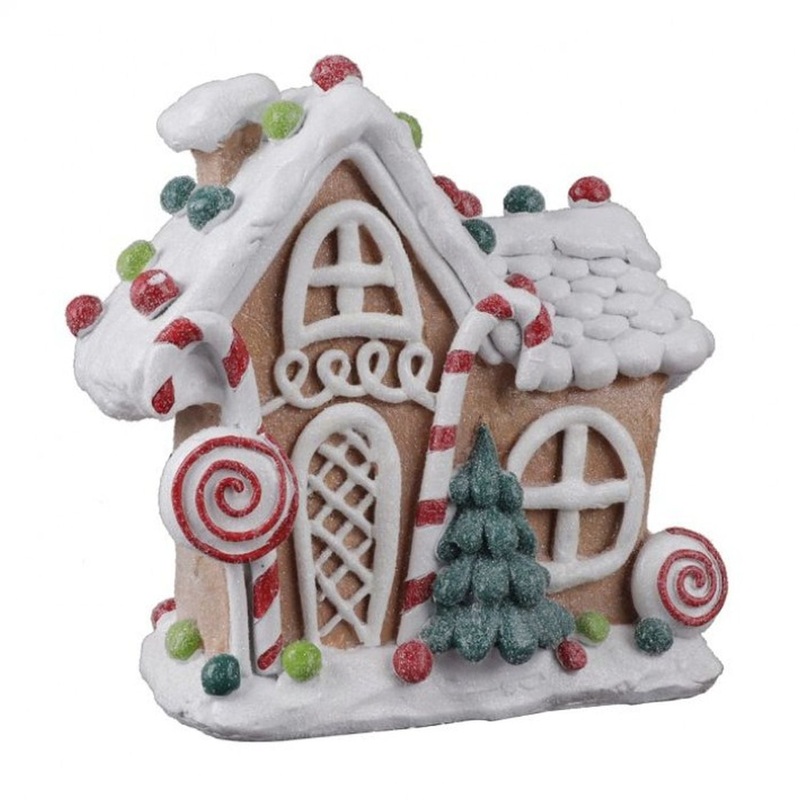 Regency International 6.5 Resin Holiday Sweet Gingerbread House