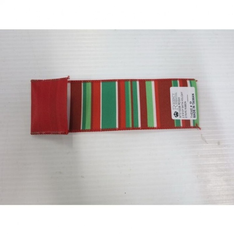Regency International Satin Holiday Stripe Ribbon