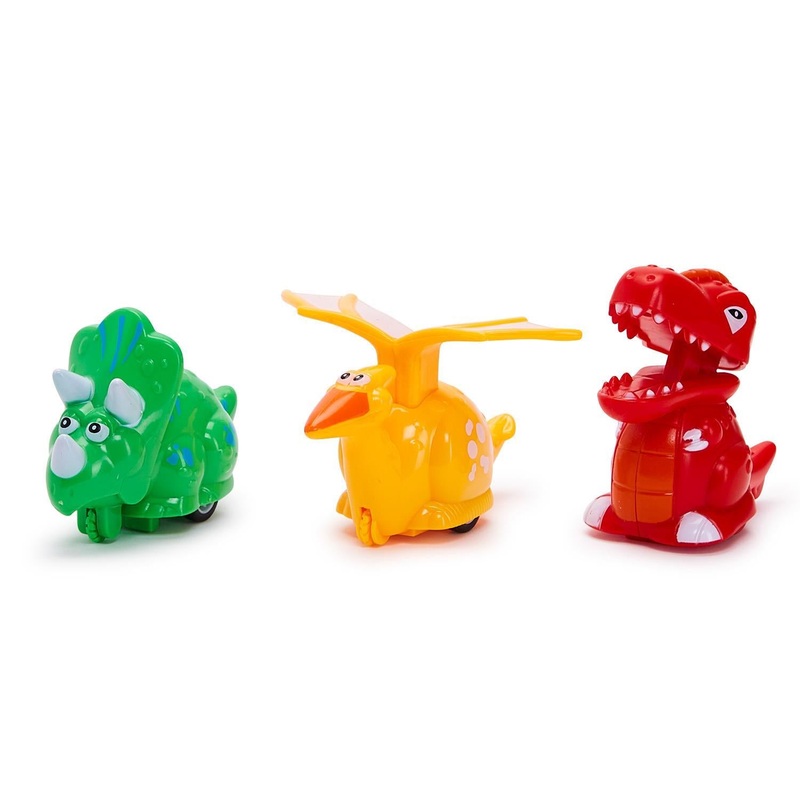 Two’s Refill For Roar-Some Run 30-Pieces Push-&-Release Dinosaur in 3 Design