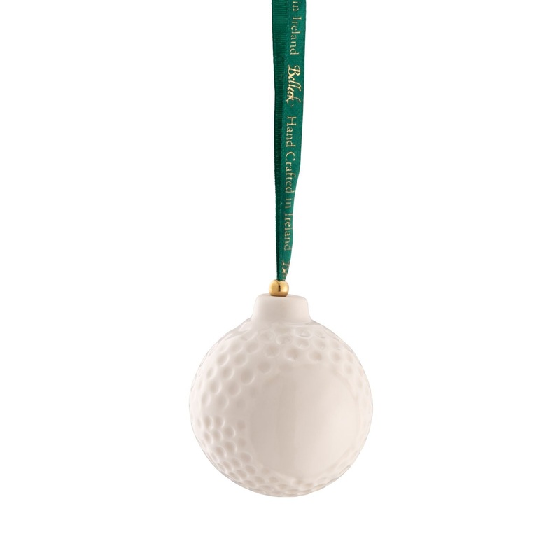 Belleek Classic Ornaments – Golf Ball Ornament, 1.96(D)