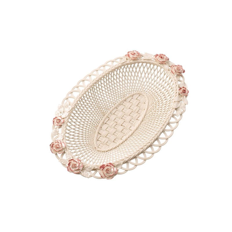 Belleek Peony Basket