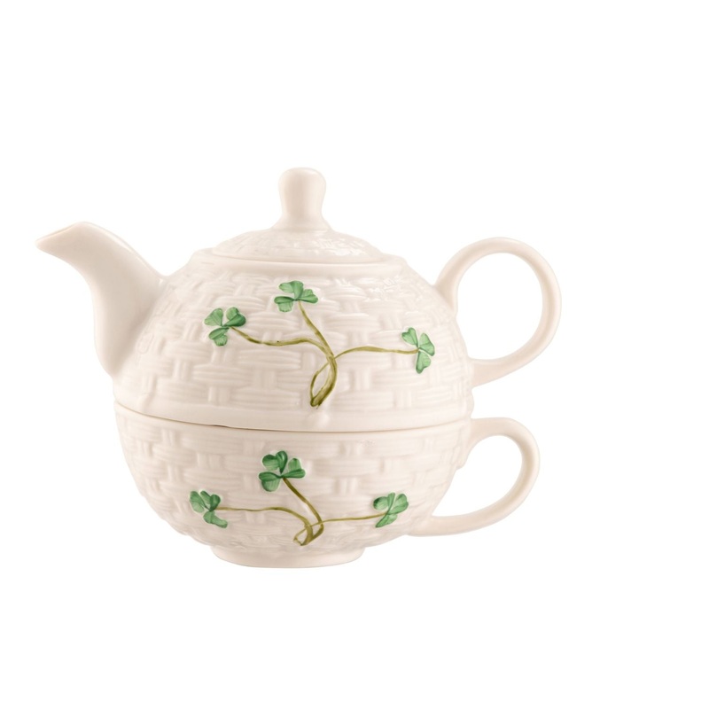 Belleek Shamrock Tea For One