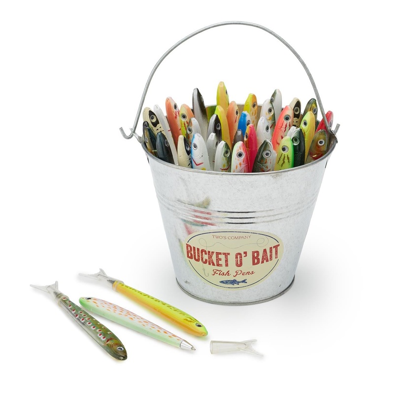 Bucket O’ Bait 35-Pieces Fish Pen Unit In Bucket in 7 Designs – Plastic/Metal