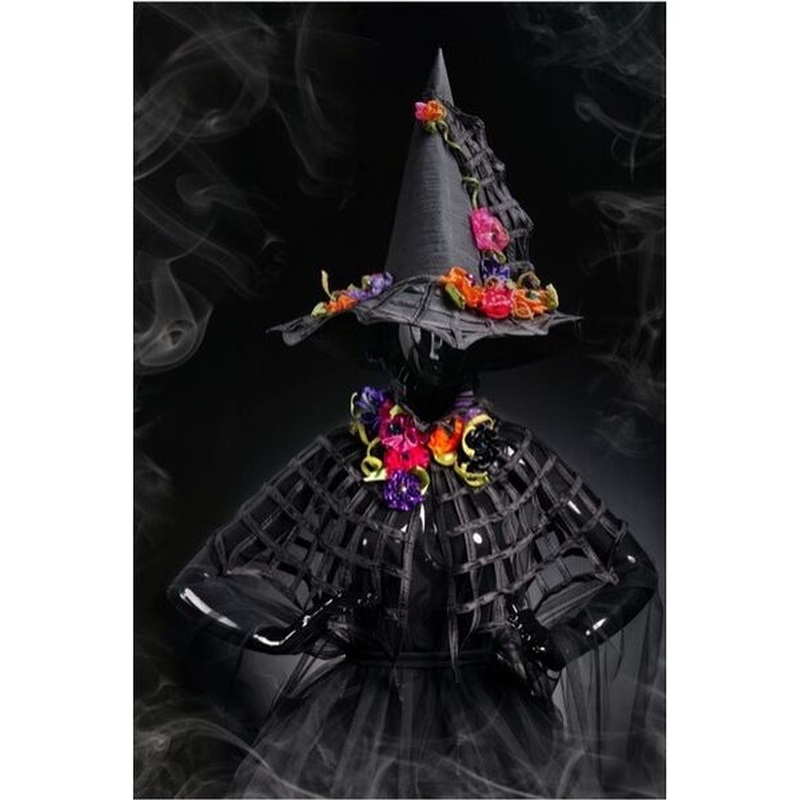 December Diamonds Witchery Bright Color Cape And Hat Figurine