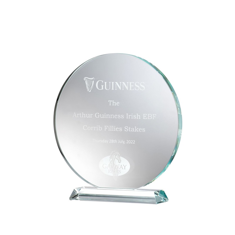 Galway Large Round Trophy, 8.5(D) x 9(H) Base 5.8(L) x 2(H)