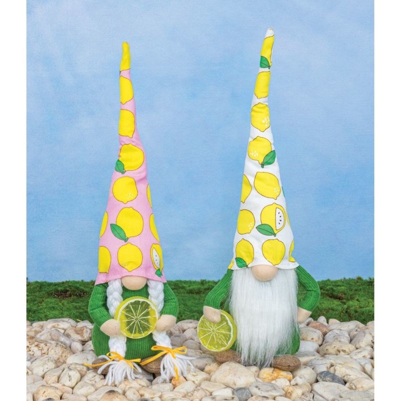 Hanna’s Handiworks Lemonade Gnome Tabletop Set Of 2 Assortment