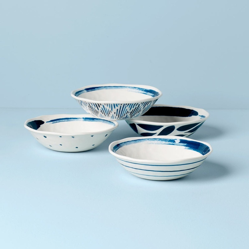 Lenox Blue Bay Melamine Dinnerware All-Purpose Bowl, Set Of 4, Assortment