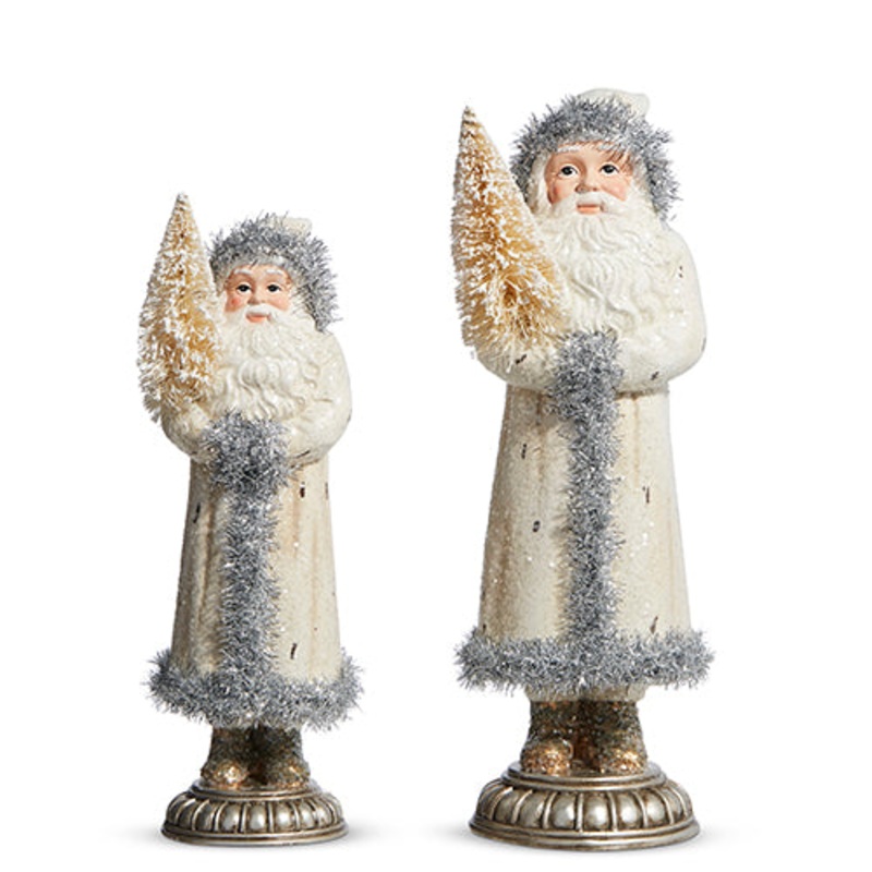 Raz Imports 2023 Bon Noel 12 Santas, Set of 2