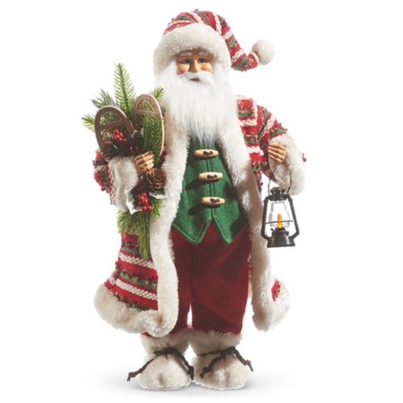 Raz Imports 2023 Heartfelt Holiday 18 Santa With Snow Shoes