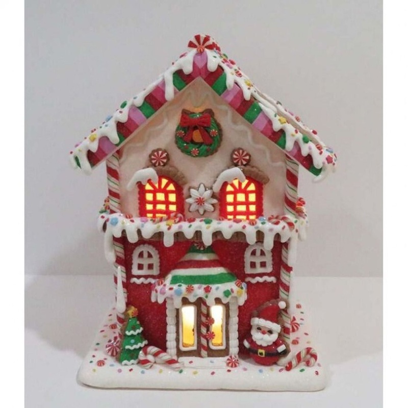 Regency International 12 LED Battery Timer Santa’s Lighted Candy House