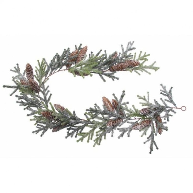 Regency International 48 Mini Snowy Pine Garland with Cone
