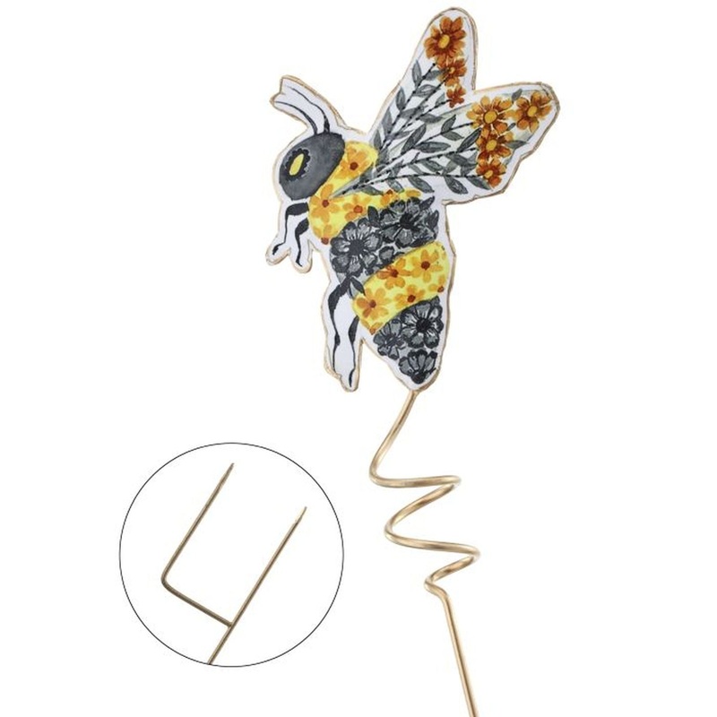 Regency International Metal Floral Bee Stake 9.5 x 31T