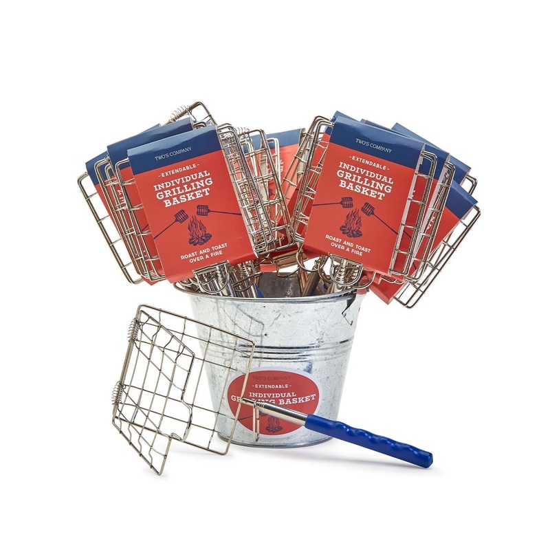 Two’s Company Hot Stuff 24-Pieces Extendable Grilling Tool with Pail.