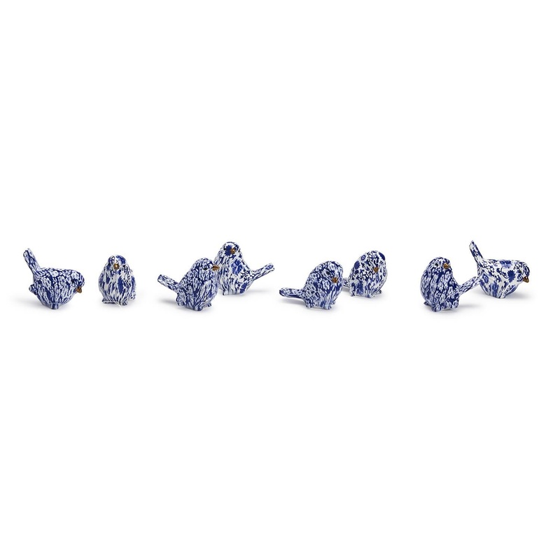 Two’s Company Refill For 24-Pieces Chinoiserie Blue Robin Decorative Bird