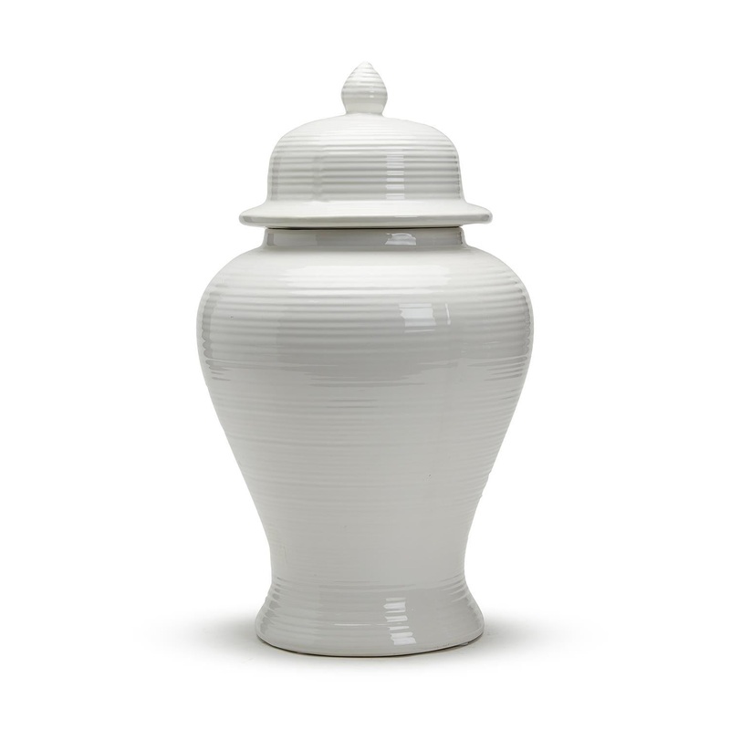 Two’s Company Two’s Company 19 White Temple Jar – Ceramic