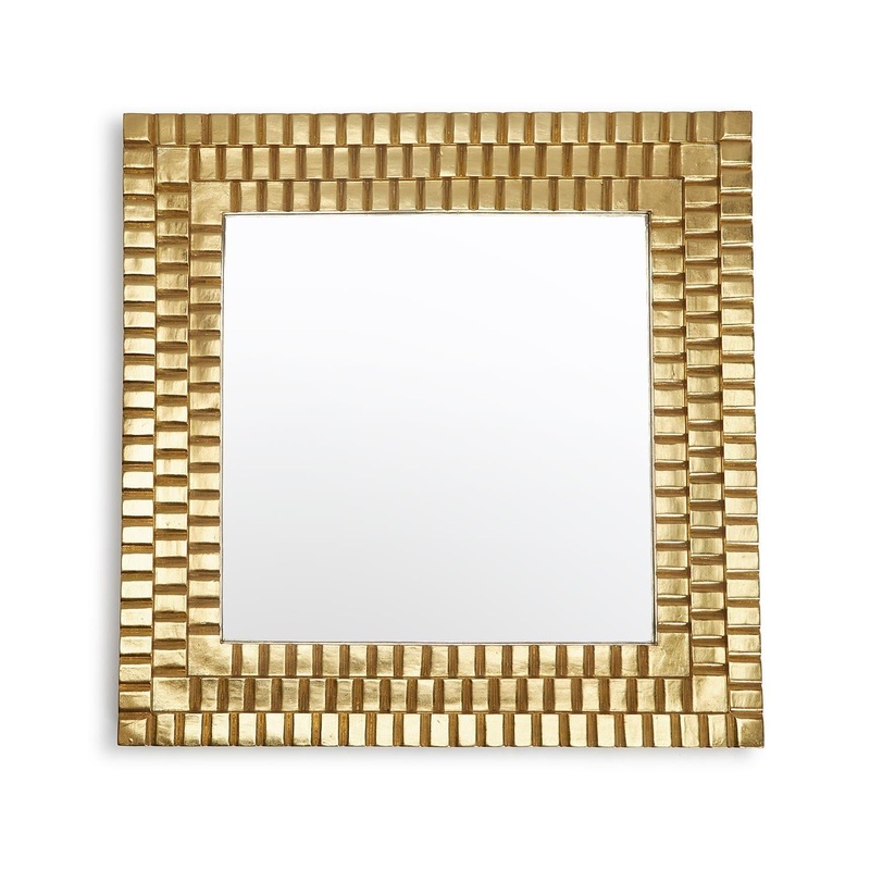Two’s Company Two’s Company Vichy, Golden Framed Mirror – Polyresin/Glass