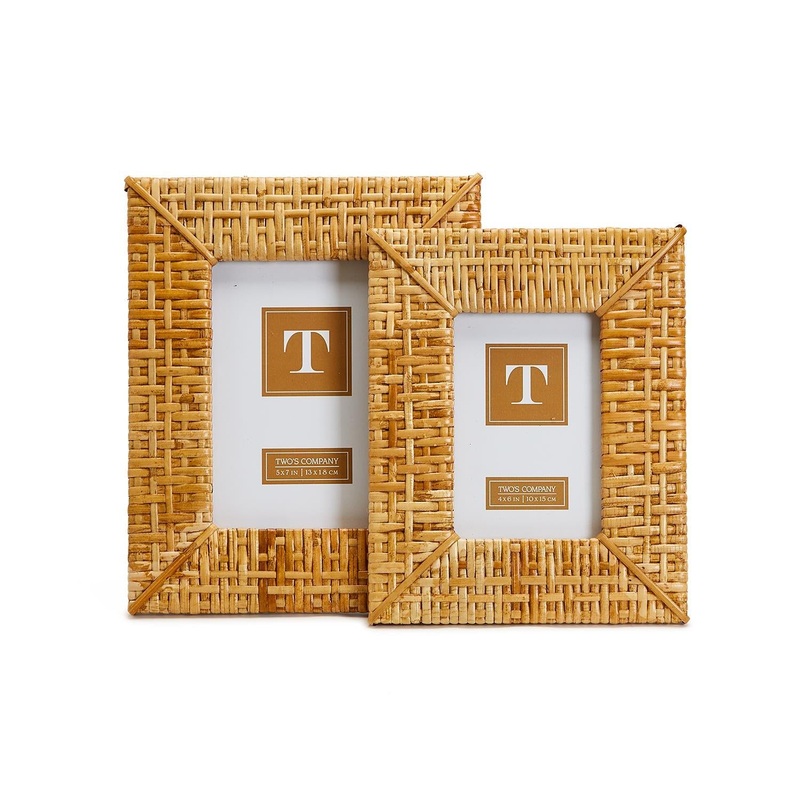Two’s Company Weft & Weave Set of 2 Photo Frame in 2 Sizes: 4X6 & 5X7