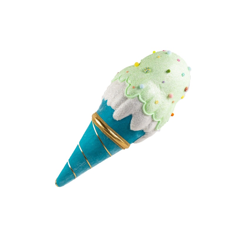 December Diamonds Snow Cream Towne 23 Teal Ice Cream With Styrofoam And Fabric