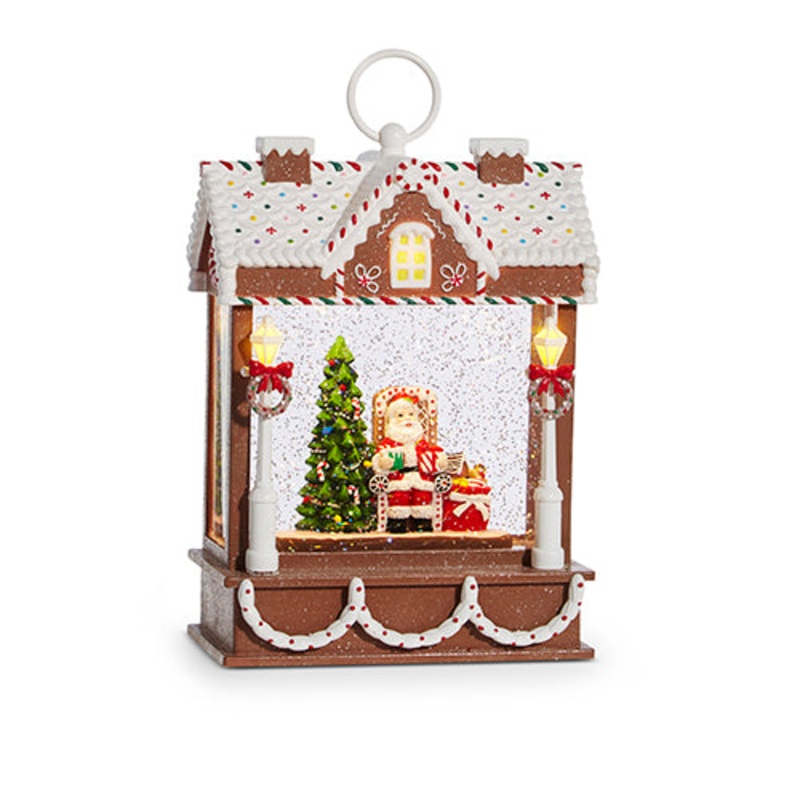 Holiday Water Lanterns 2023 10 Santa Musical Lighted Water Gingerbread House