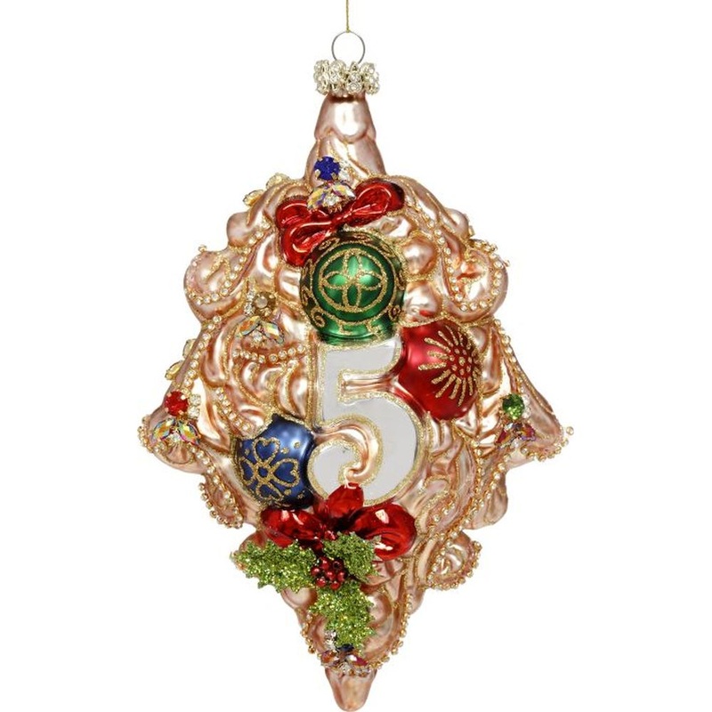 Mark Roberts Christmas 2023 5 Golden Rings Ornament 8.5”