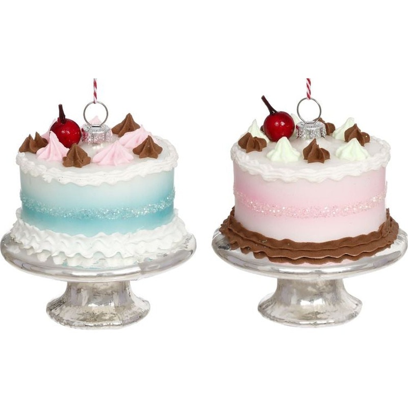 Mark Roberts Christmas 2023 Birthday Cake Ornament 4”, Assortment of 2