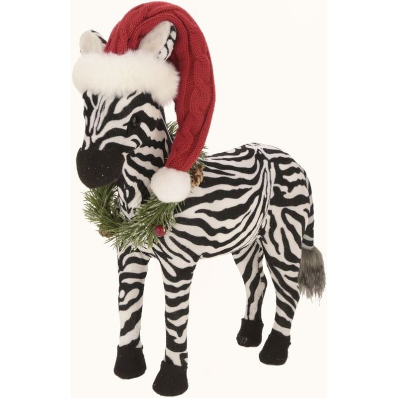 Mark Roberts Christmas 2023 Christmas Zebra Figurine 16.5”