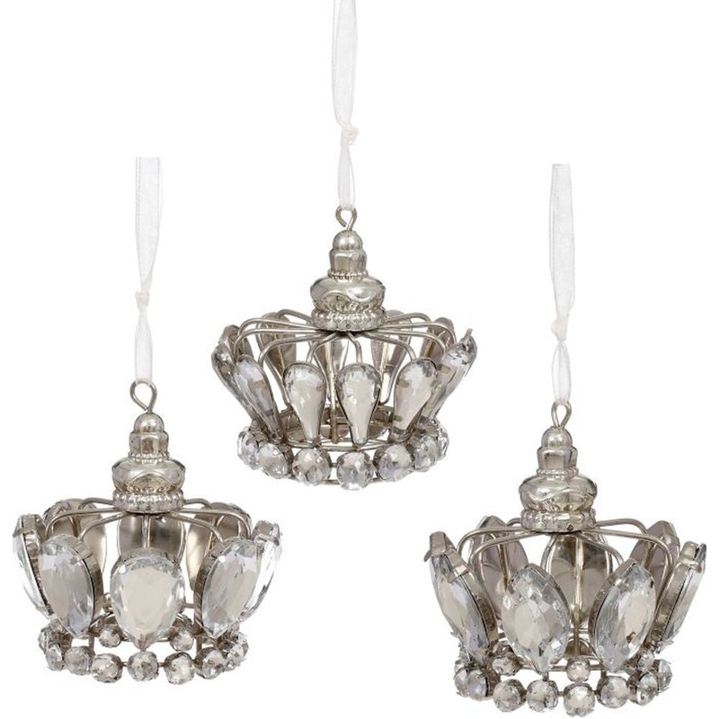 Mark Roberts Christmas 2023 Crown Jewelry Ornament 6” Assortment of 3