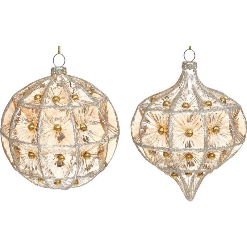 Mark Roberts Christmas 2023 Deco Christmas Ornament 4.5”, Assortment of 2