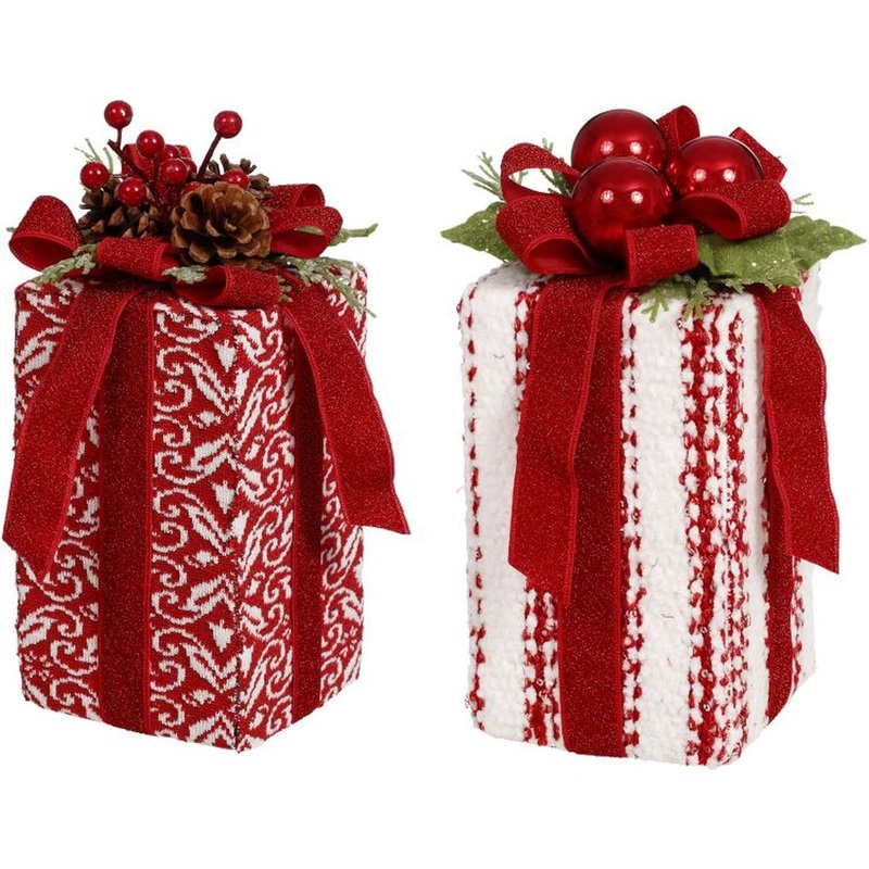 Mark Roberts Christmas 2023 Gift Box With Bow, Large 4X9”, Assortment of 2