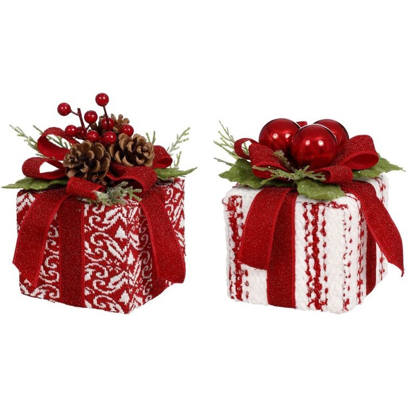 Mark Roberts Christmas 2023 Gift Box With Bow, Small 4X6”, Assortment of 2
