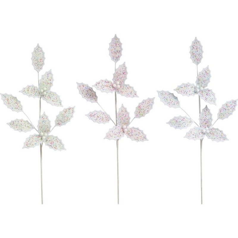 Mark Roberts Christmas 2023 Holly Candy Pick 31”, Assortment of 3