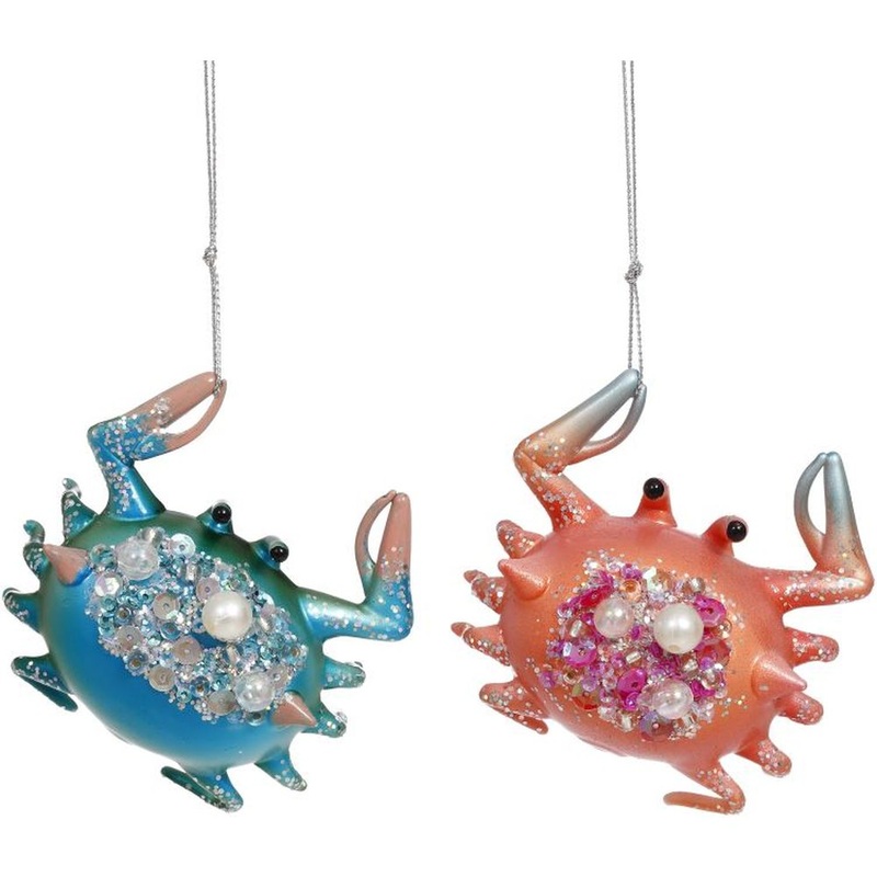 Mark Roberts Christmas 2023 Jewel Crabs Ornament 3X1” Assortment of 2