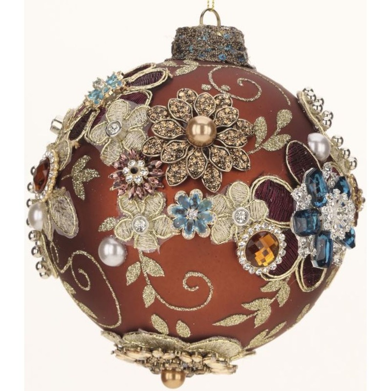 Mark Roberts Christmas 2023 King’s Jewel Ball Ornament, Copper