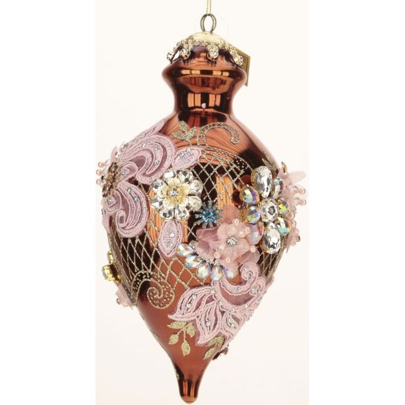 Mark Roberts Christmas 2023 King’s Jewel Finial Ornament, Copper Shiny