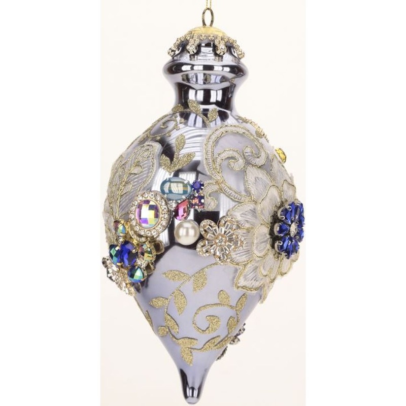 Mark Roberts Christmas 2023 King’s Jewel Finial Ornament, Lavender Shiny