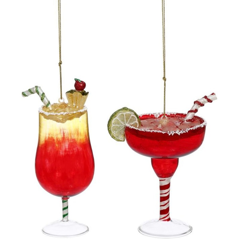 Mark Roberts Christmas 2023 Martini & Cocktail Ornament  5”, Assortment of 2