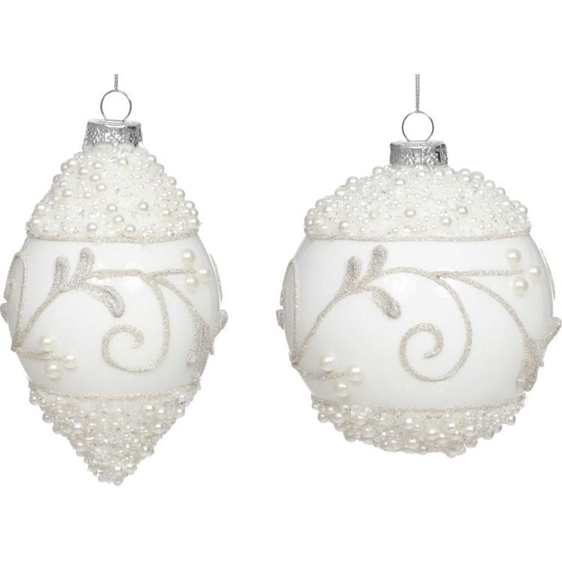 Mark Roberts Christmas 2023 Pearlized Swirl Ornament 4-5”, Assortment of 2