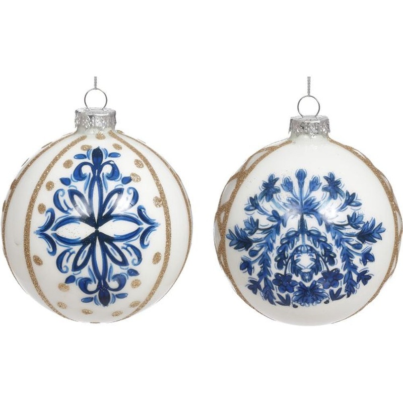 Mark Roberts Christmas 2023 Royal Delft Ornament 4.5”, Assortment of 2