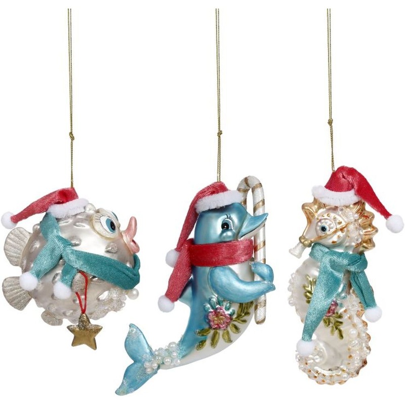 Mark Roberts Christmas 2023 Under The Sea Ornament 3-6”, Assortment of 3