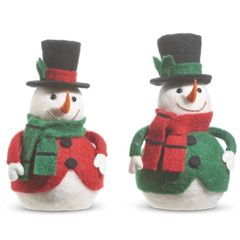 Raz Imports 2023 Heartfelt Holiday 12 Snowman With Top Hat, Asst of 2