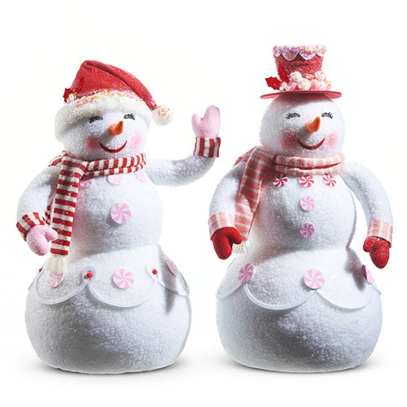 Raz Imports 2023 Jingle & Cocoa 24 Peppermint Snowman, Asst of 2