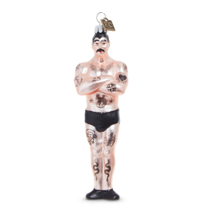Raz Imports Eric Cortina 2023 6 Tattooed Man Ornament