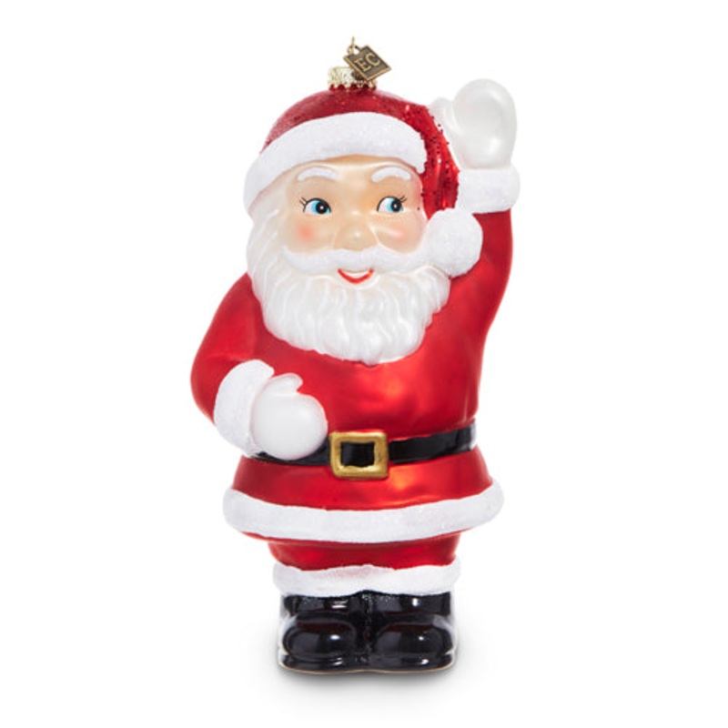 Raz Imports Eric Cortina 2023 8 Waving Santa Blow Mold Ornament