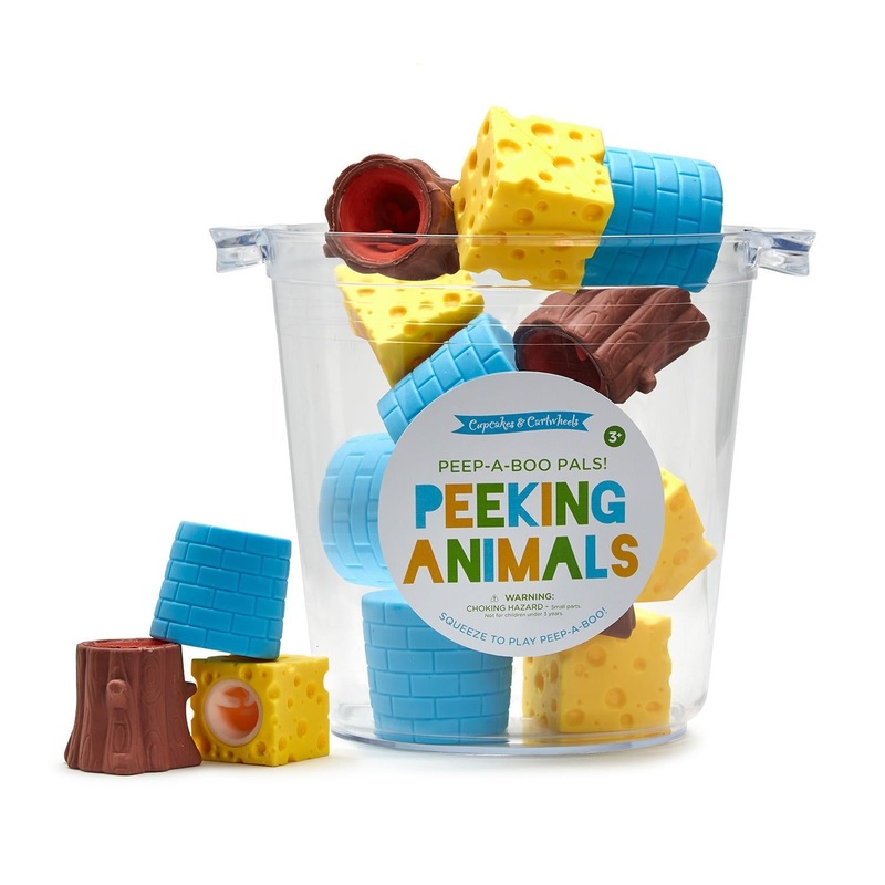 Two’s Company Peek-A-Boo Pals 30-Pieces Peeking Animal w/ Bucket in 3 Designs