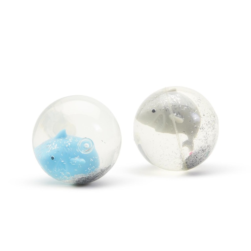 Two’s Refill For Shark 36-Pieces Light Up & Glitter Bouncing Ball in 2 Colors
