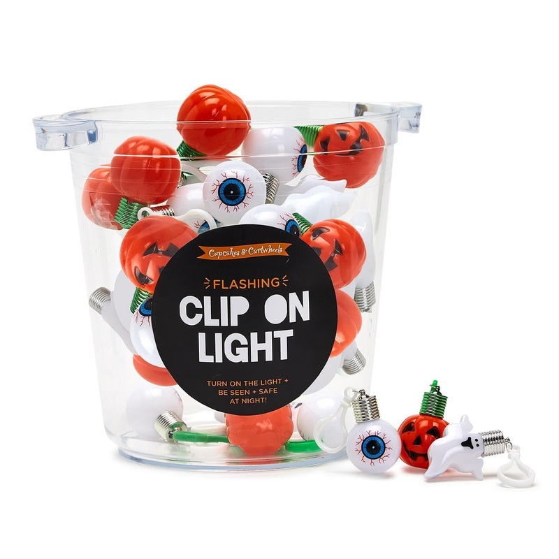 36-Pieces Halloween Color Changing Light Up Clip on Ornament / Charm w/ Bucket