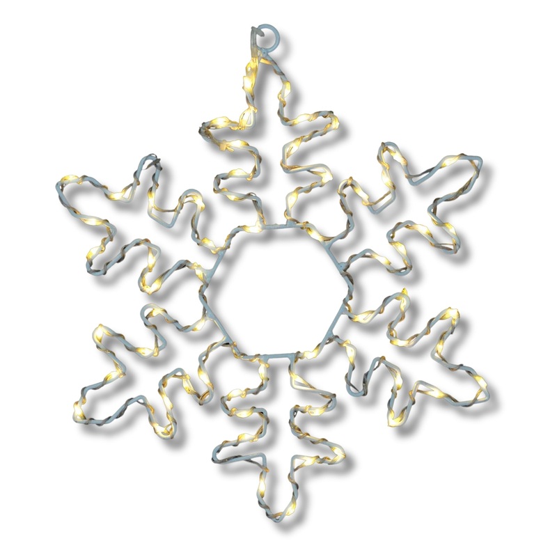 Holiday Bright Lights Indoor/Outdoor LED 12 Micro Snowflake Hexagon Style B – Warm White