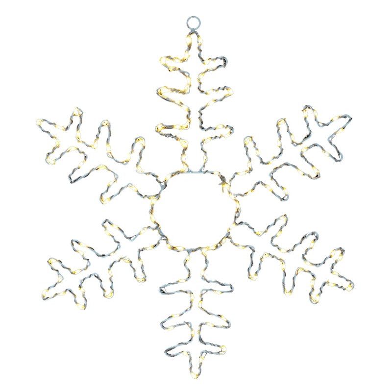 Holiday Bright Lights Indoor/Outdoor LED 18 Micro Snowflake Hexagon Style A – Warm White
